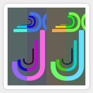 Letter J, the pattern Sticker